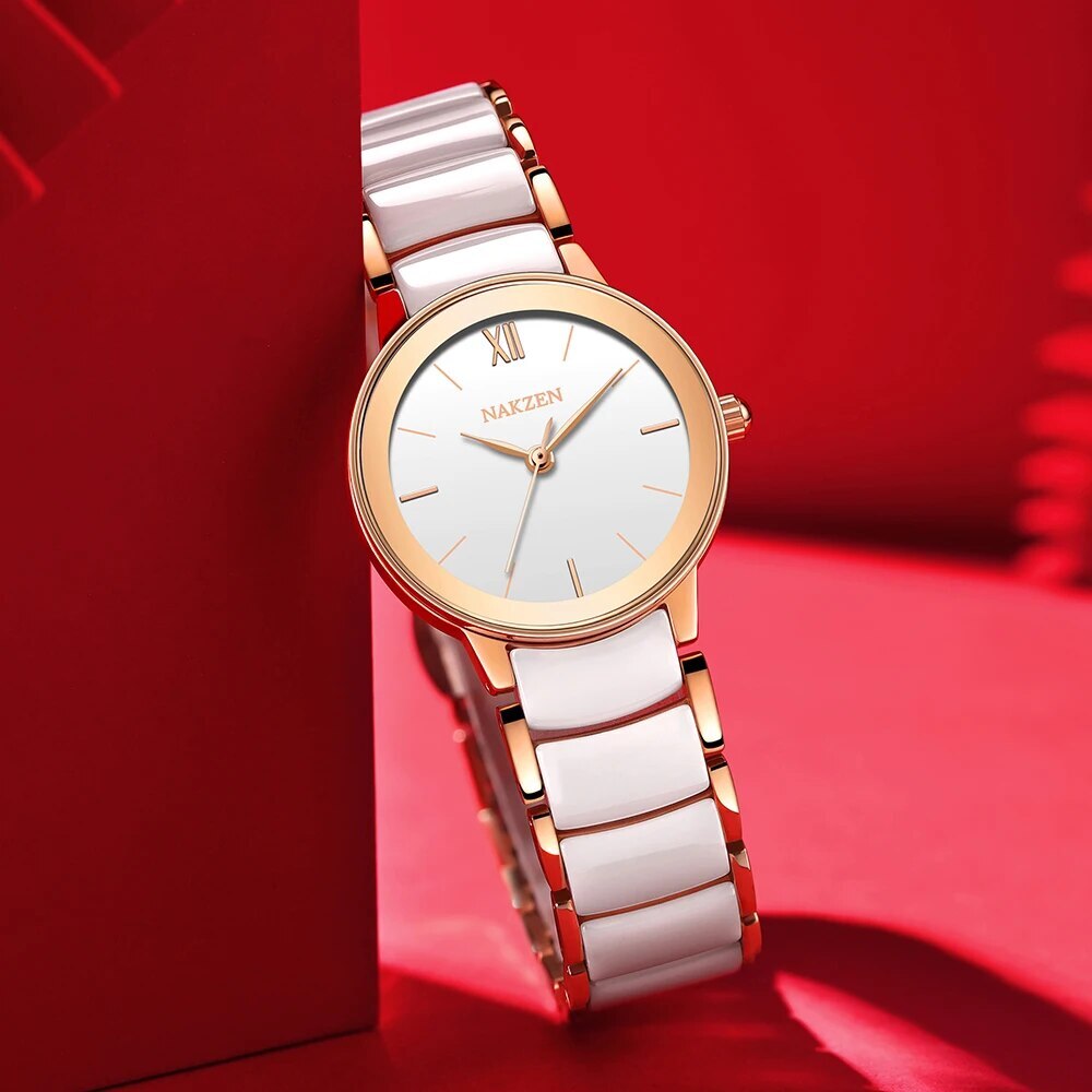 Ladies Quartz Watch Luxury Diamond Wristwatch Life Waterproof Stainless Steel Clock Gifts for Women White Watches Casual Relo-3