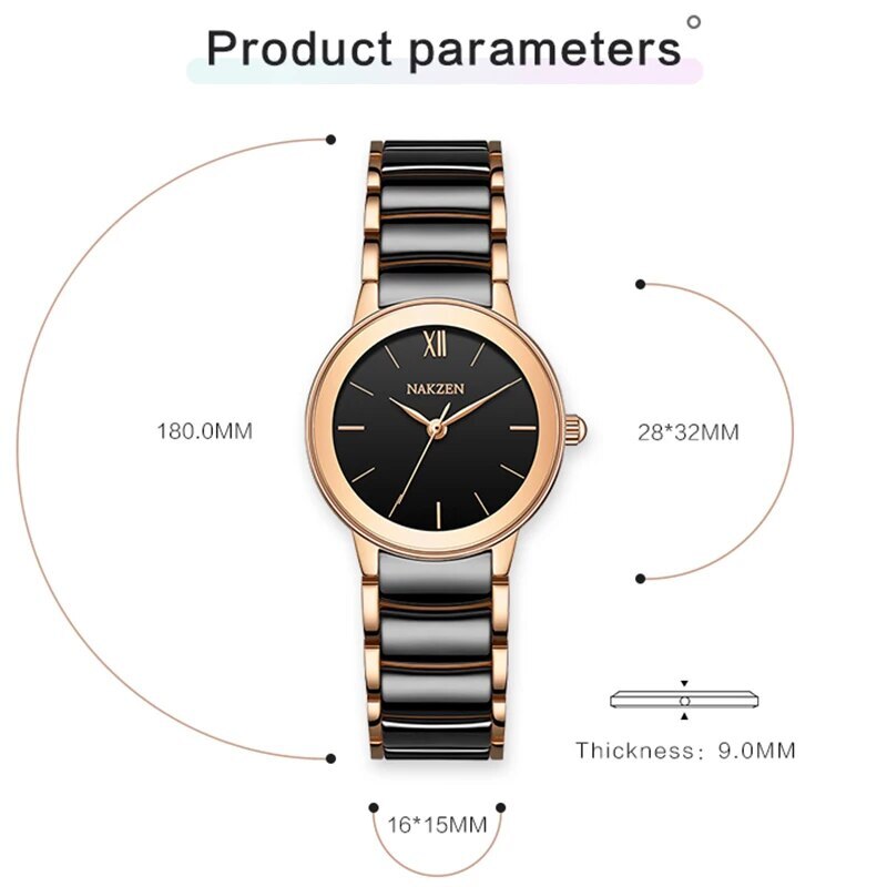 Ladies Quartz Watch Luxury Diamond Wristwatch Life Waterproof Stainless Steel Clock Gifts for Women White Watches Casual Relo-4