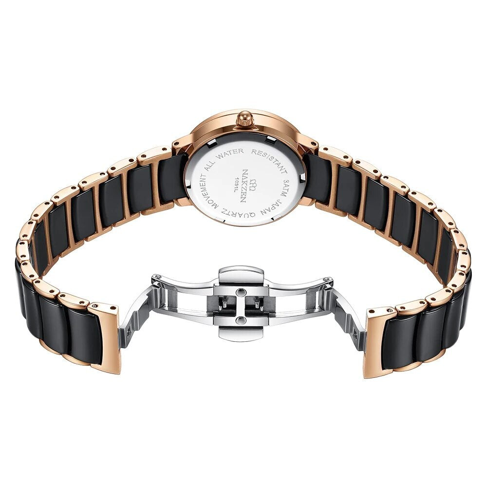 Ladies Quartz Watch Luxury Diamond Wristwatch Life Waterproof Stainless Steel Clock Gifts for Women White Watches Casual Relo-5