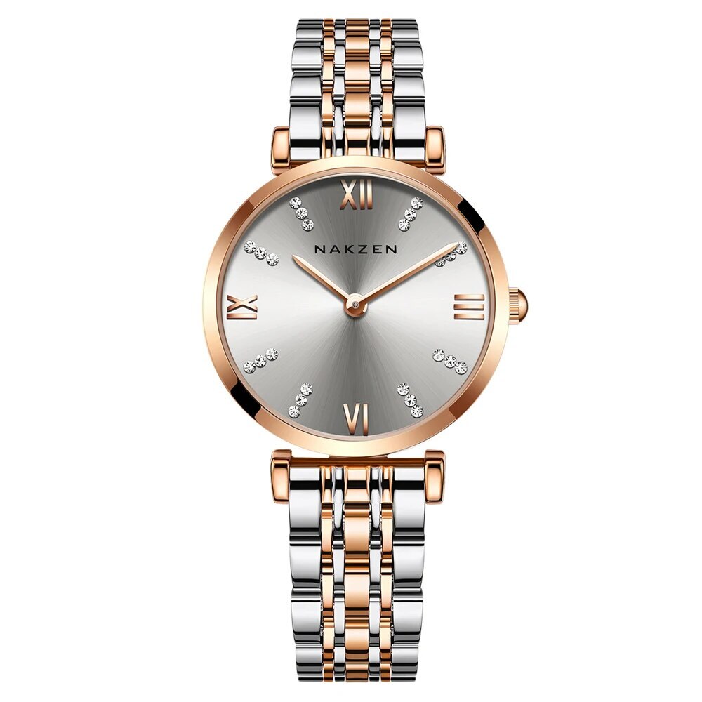 Fashion Ladies Watch Women 2021 New Rose Gold Dress Quartz Watches Luxury Diamond Wristwatches Relogio Feminino Bracelet Clock-6
