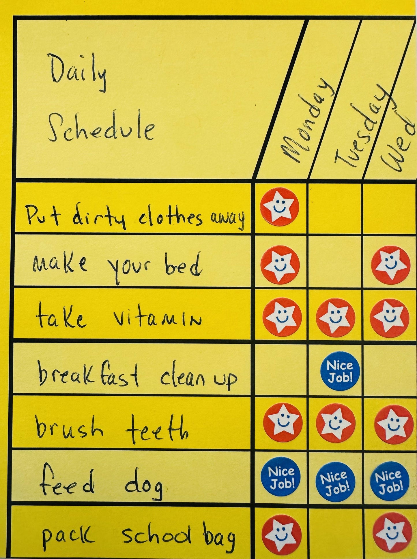 4 Piece Classroom Incentive Chart and Sticker Set - Vertical Yellow-3
