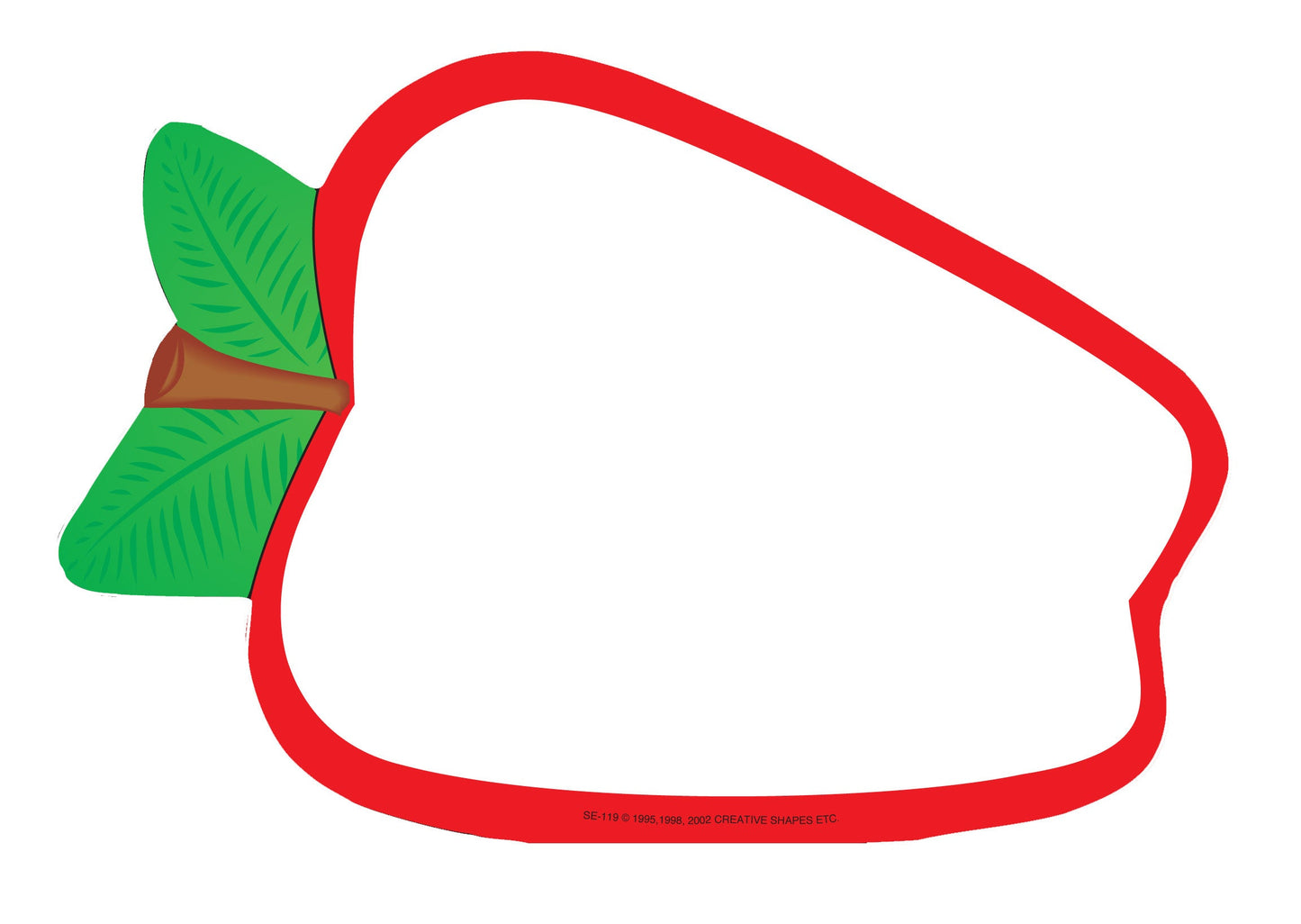 SHAPES ETC. Large Notepad - Half Apple-0