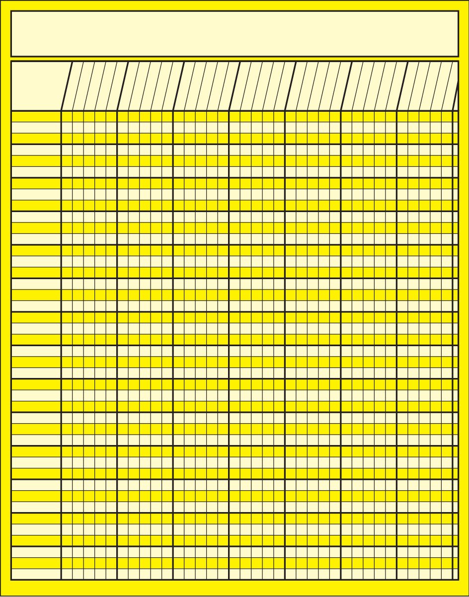 Laminated Incentive Chart - Vertical Yellow-0