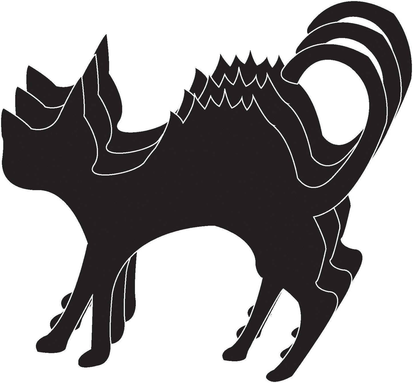 Die-Cut Magnetic - Large Single Color Cat-0