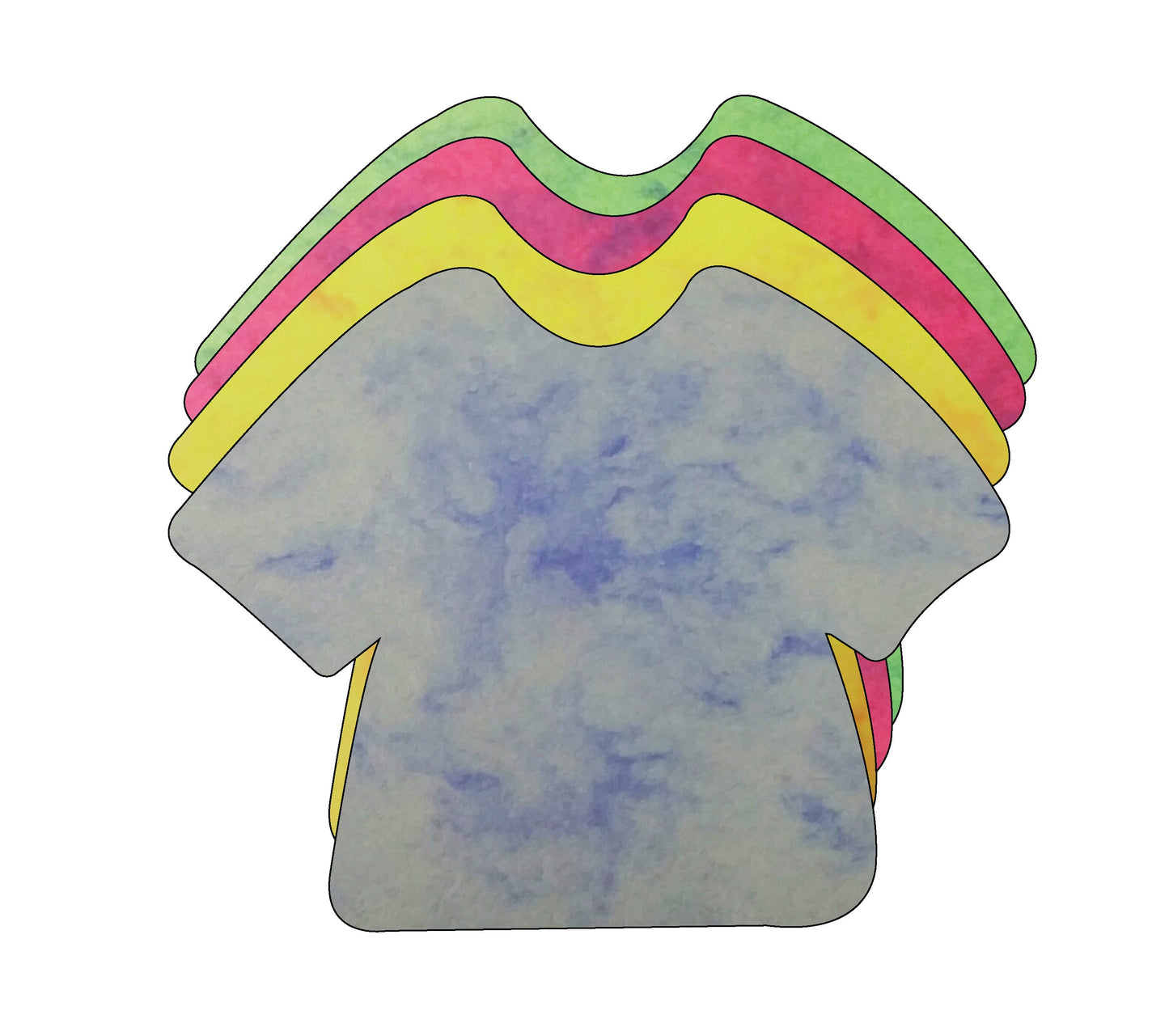SHAPES ETC. T-Shirt Marble Assorted Color Creative Cut-Outs- 5.75"-0