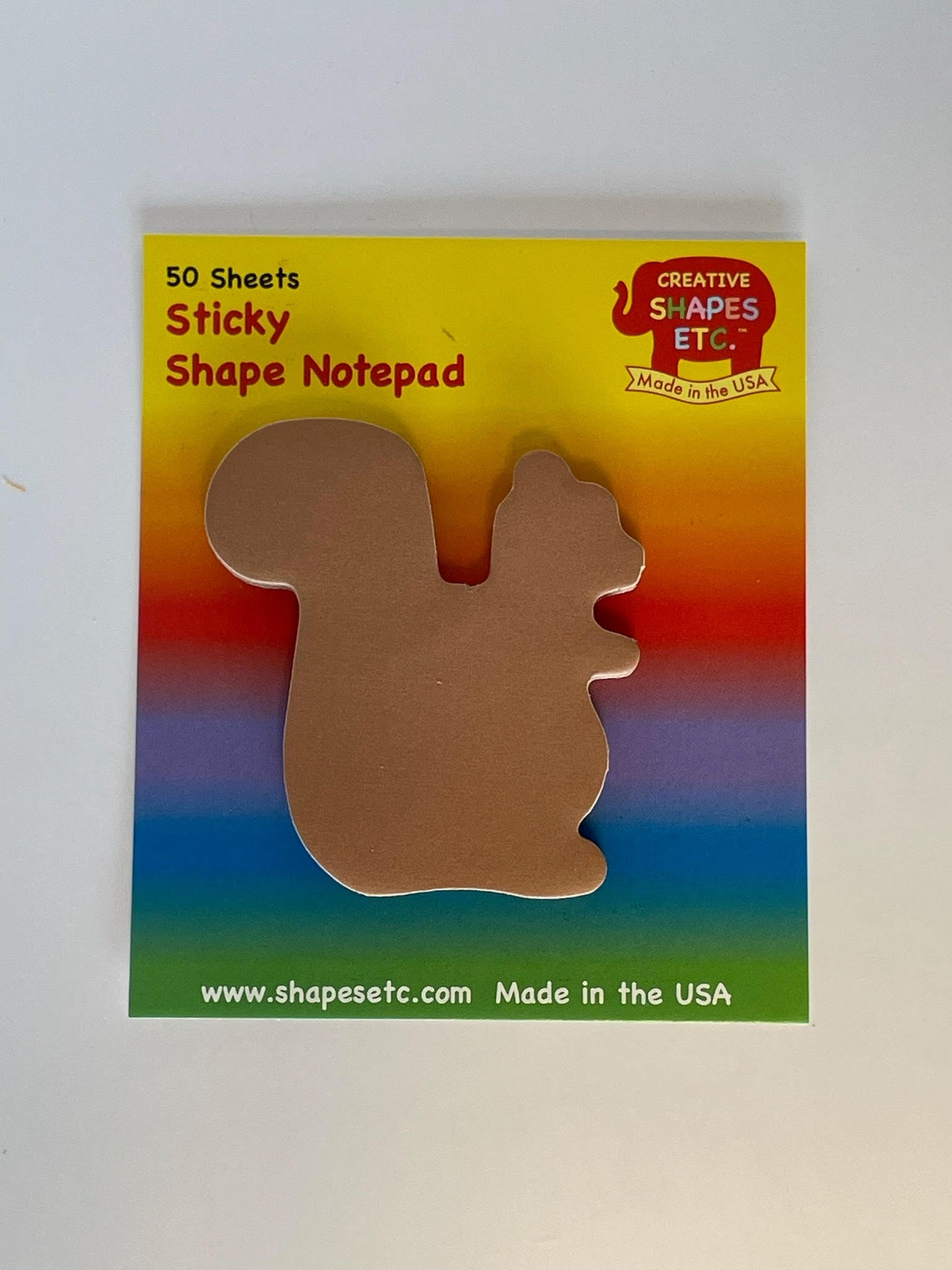 SHAPES ETC. Sticky Shape Notepad - Squirrel-3