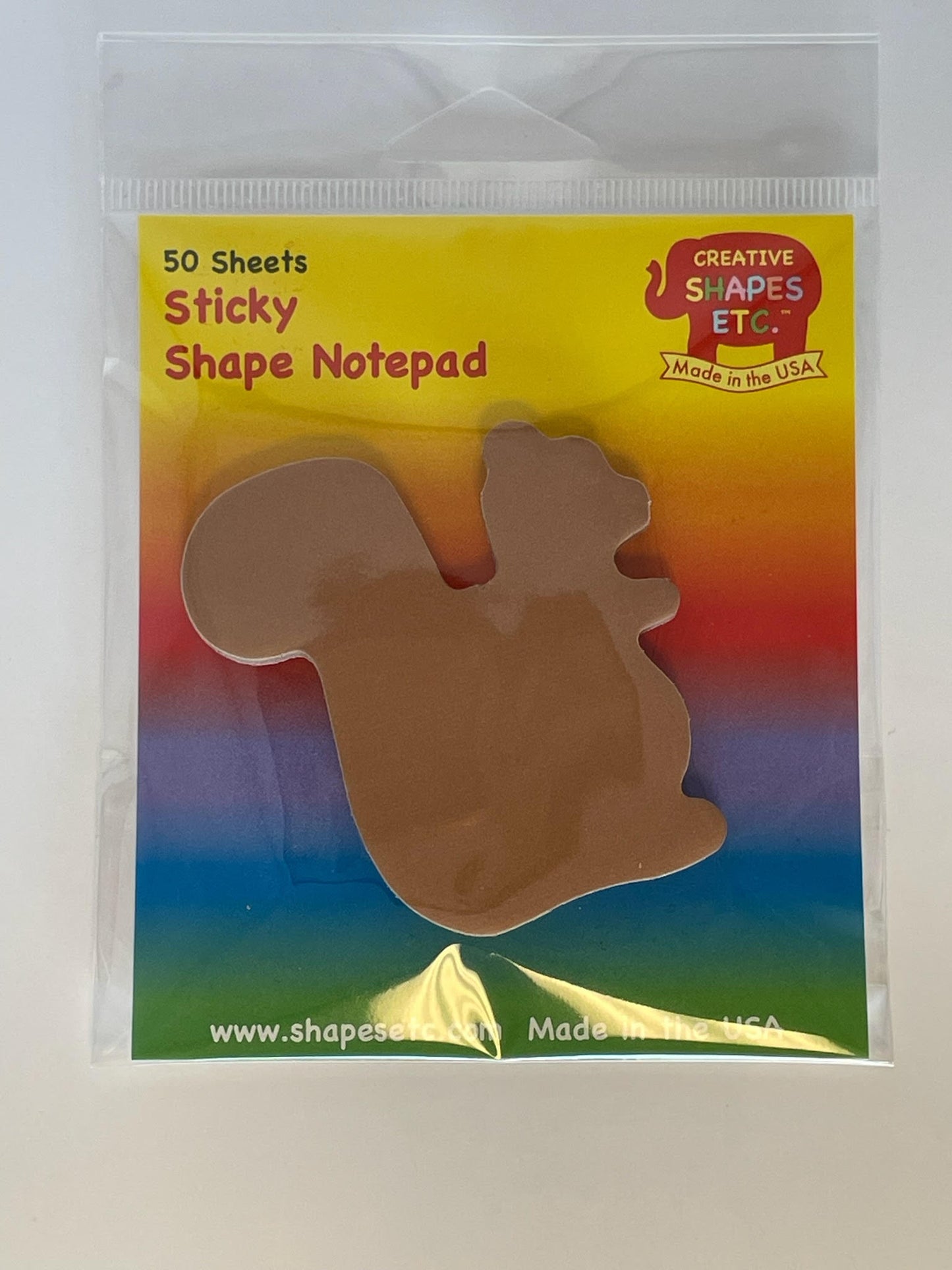 SHAPES ETC. Sticky Shape Notepad - Squirrel-4