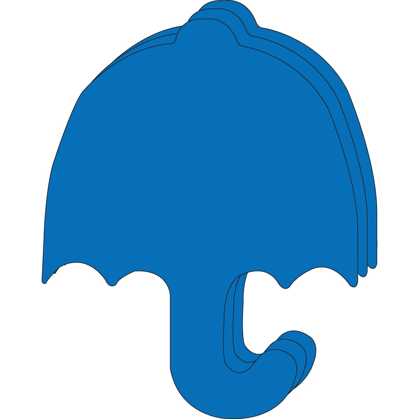 SHAPES ETC. Super Cut-Outs - Single Color Umbrella-0