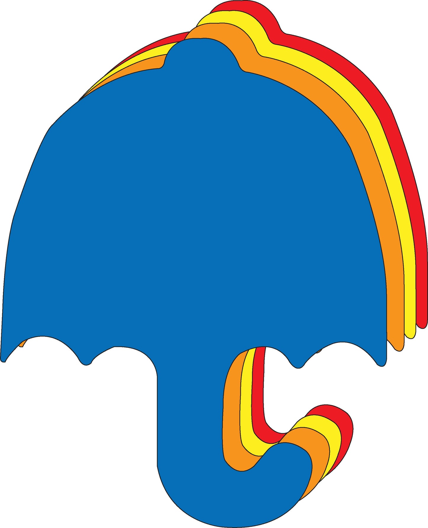 SHAPES ETC. Super Cut-Outs - Assorted Color Umbrella-0