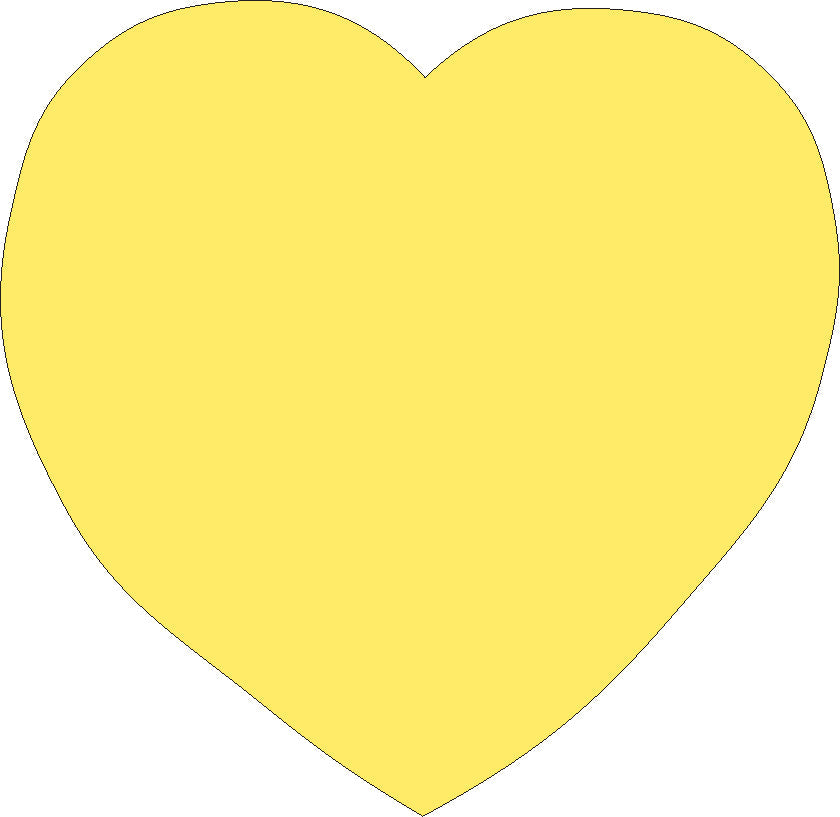 SHAPES ETC. Sticky Shape Notepad - Yellow Heart-0