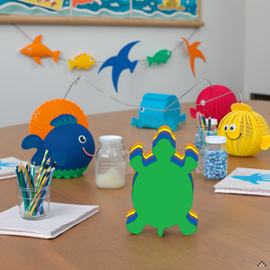 SHAPES ETC. Turtle Assorted Color Creative Cut-Outs- 5.5"-3
