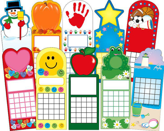 SHAPES ETC. Year Round Personal Incentive Chart Set of 10-0