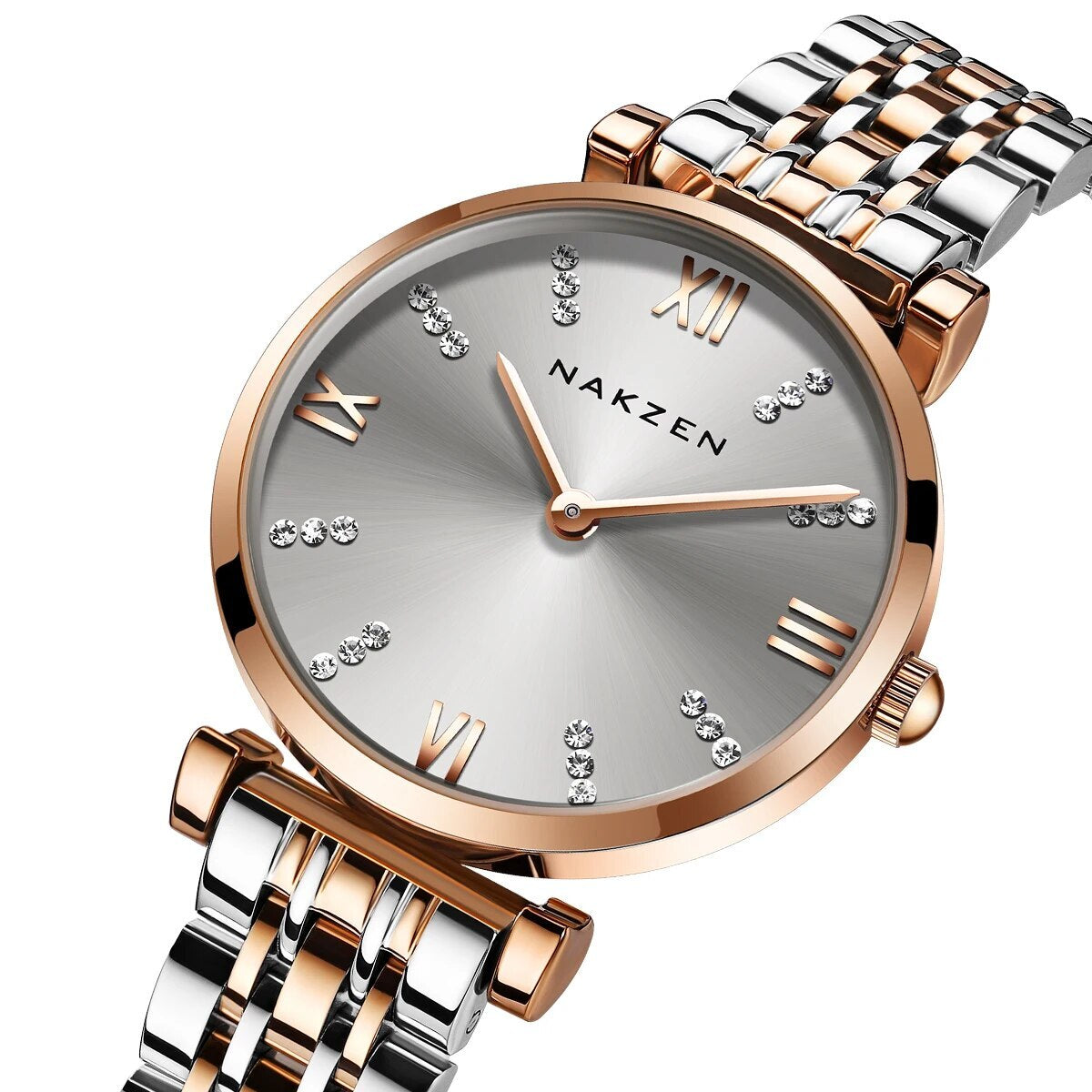 Fashion Ladies Watch Women 2021 New Rose Gold Dress Quartz Watches Luxury Diamond Wristwatches Relogio Feminino Bracelet Clock-3