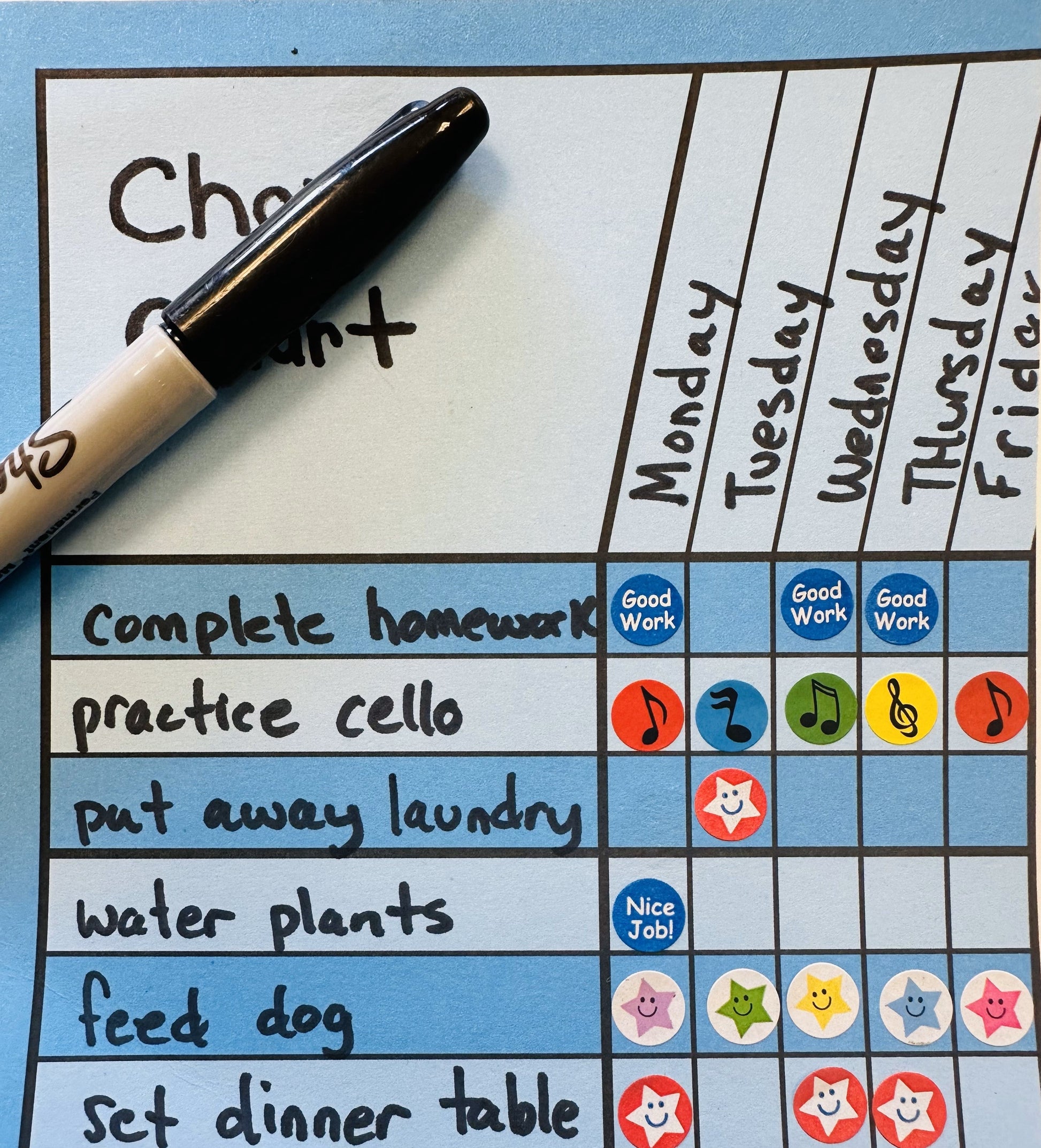 4 Piece Classroom Incentive Chart and Sticker Set - Vertical Yellow-2