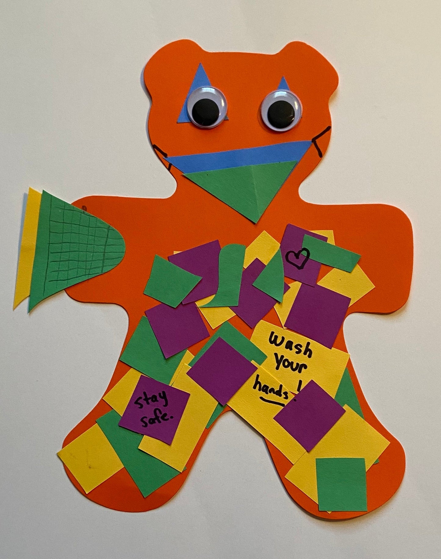 SHAPES ETC. Teddy Bear Assorted Color Cut-Outs- 5.5"-1