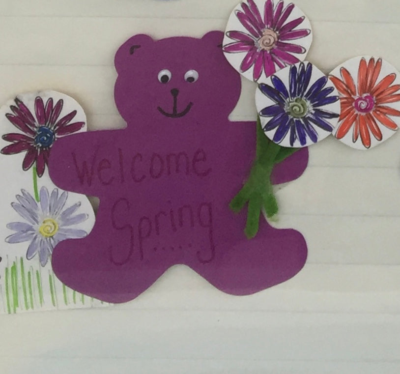 SHAPES ETC. Teddy Bear Assorted Color Cut-Outs- 5.5"-2