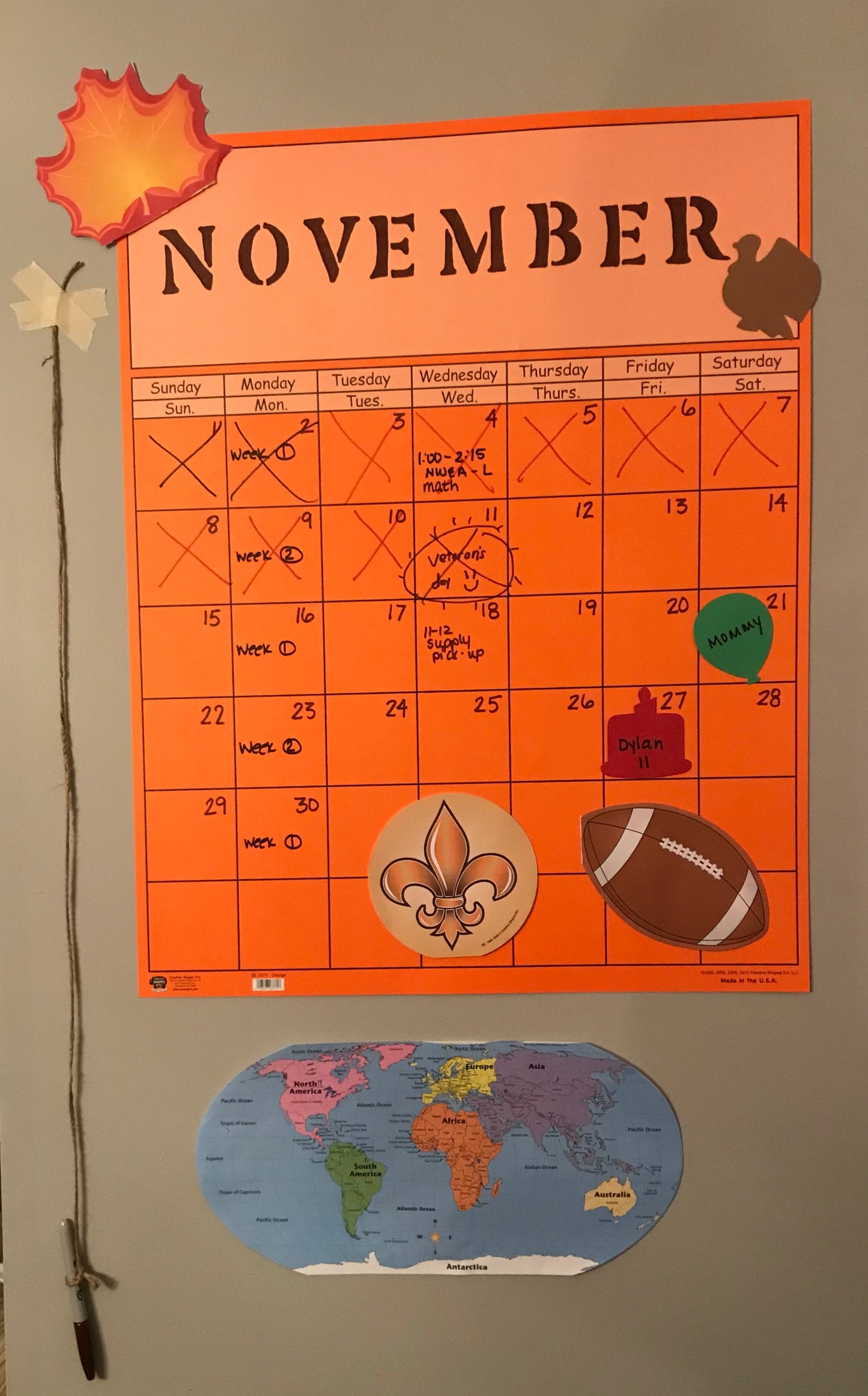 SHAPES ETC. Vertical Calendar - Set of 12-3