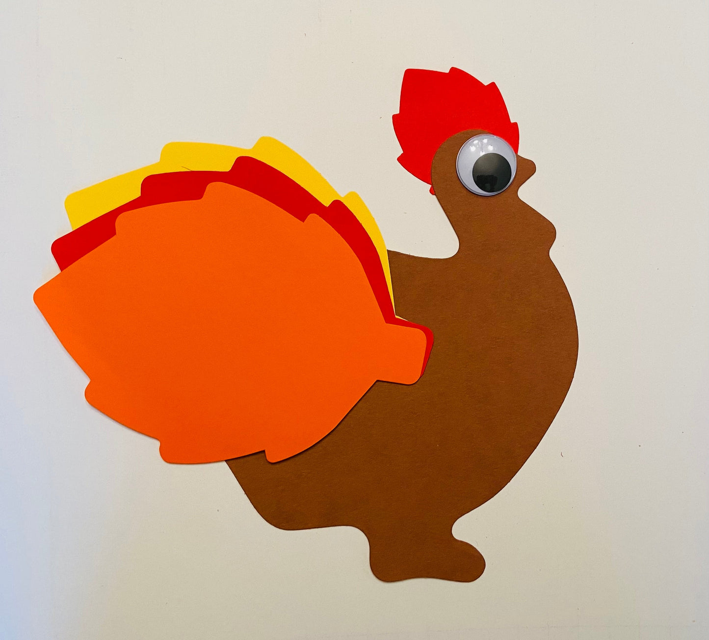 SHAPES ETC. Turkey Single Color Super Cut-Outs- 8” x 10”-2