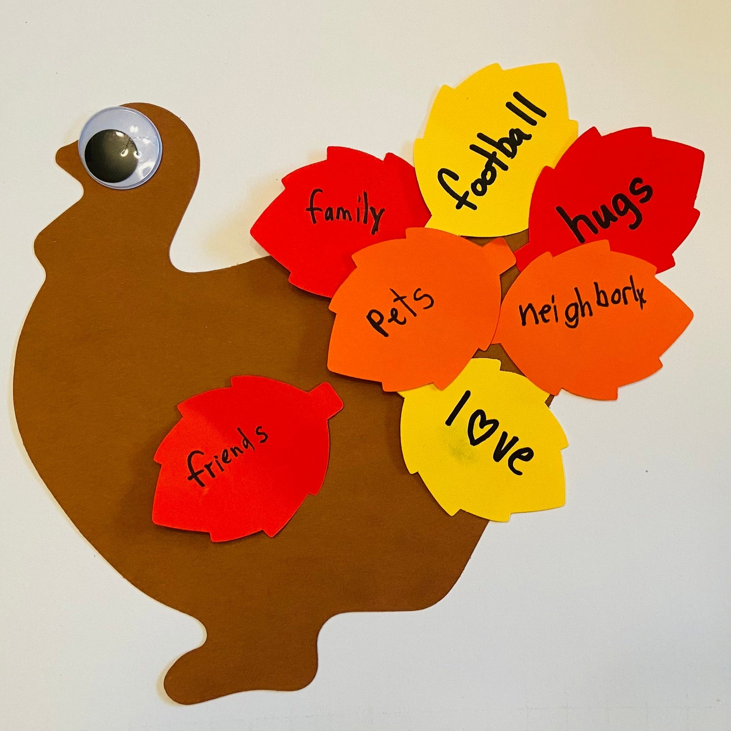 SHAPES ETC. Turkey Single Color Super Cut-Outs- 8” x 10”-3