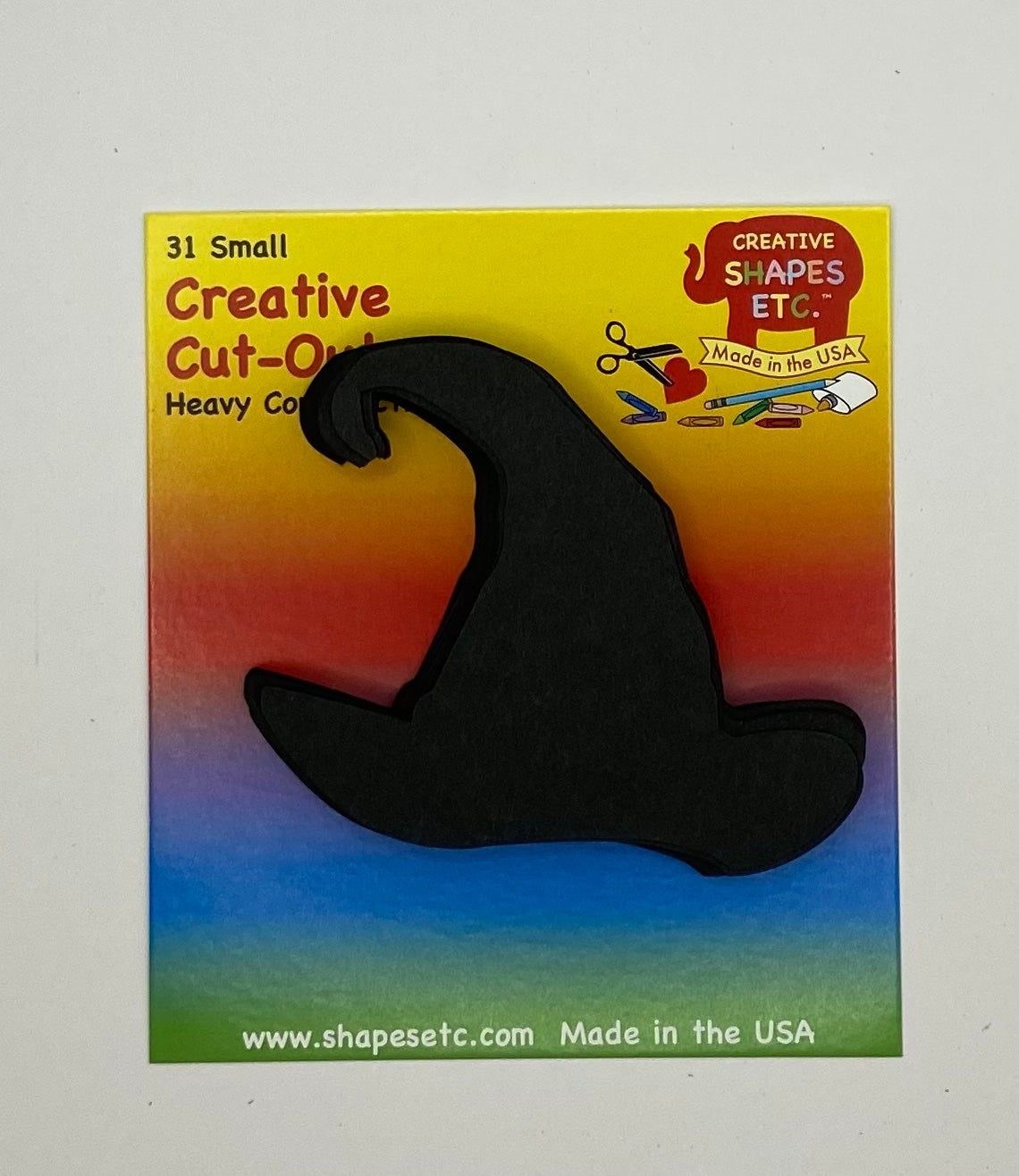 SHAPES ETC.Small Single Color Cut-Out - Witch Hat-3