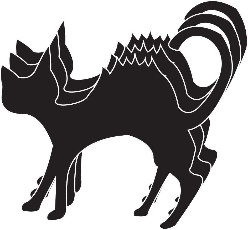 Die-Cut Magnetic - Small Single Color Cat-0