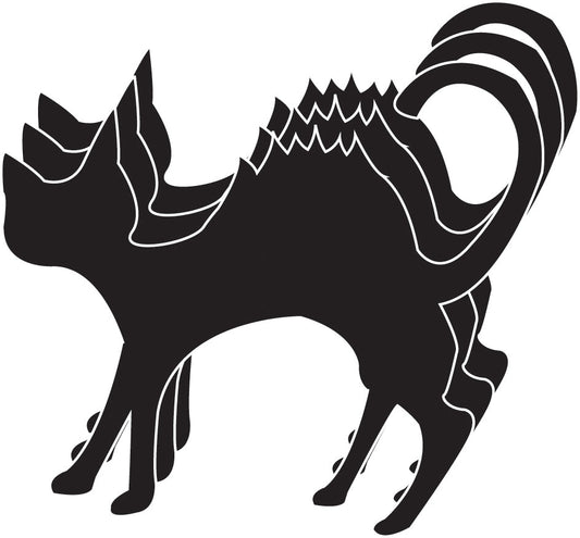 Die-Cut Magnetic - Small Single Color Cat-0