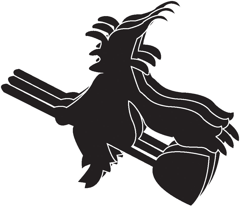 Die-Cut Magnetic - Small Single Color Witch-0
