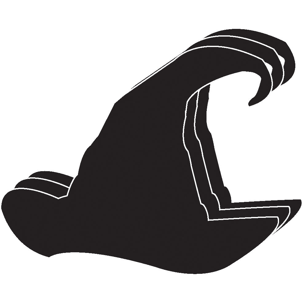 Die-Cut Magnetic - Small Single Color Witch Hat-0