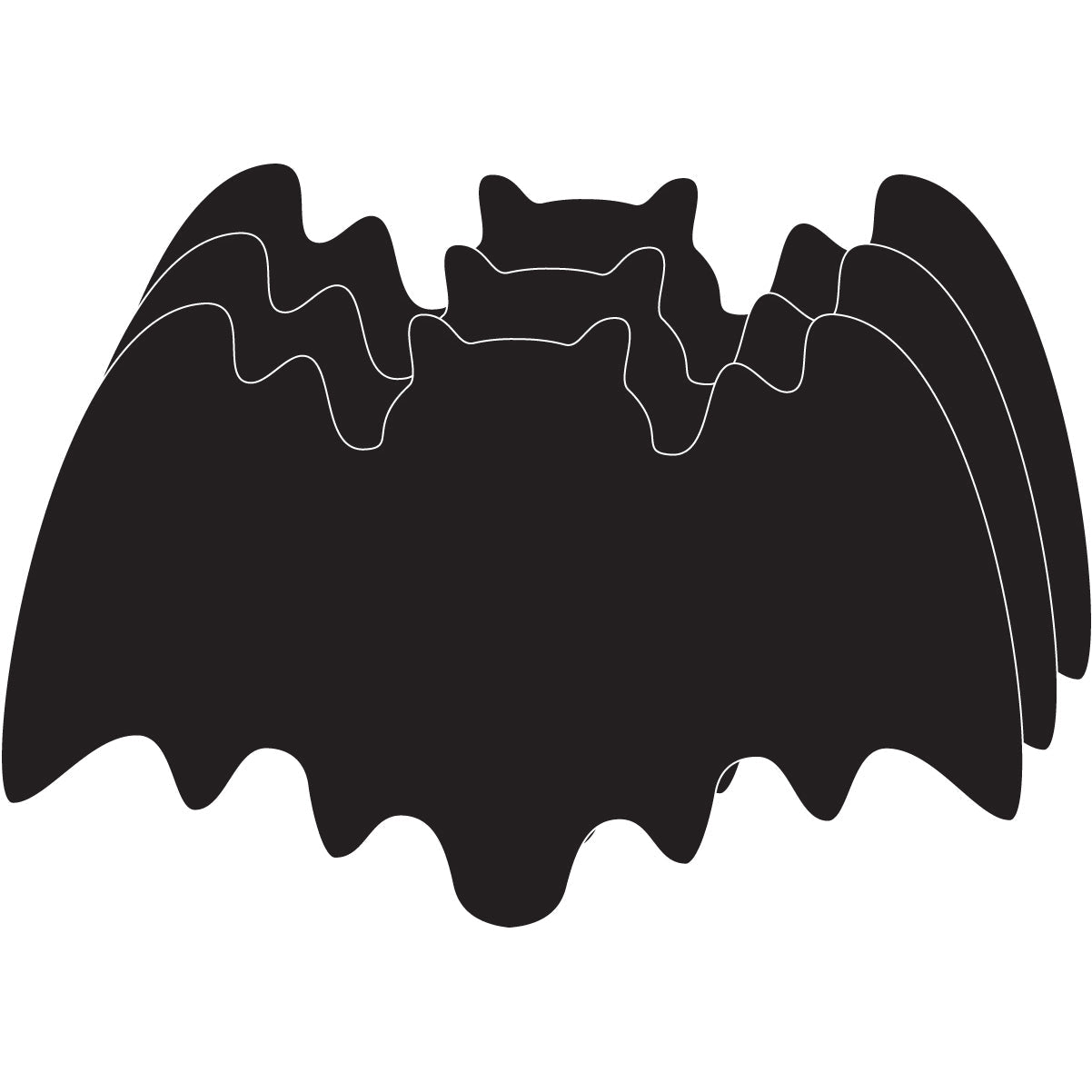 Die-Cut Magnetic - Small Single Color Bat-0