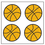SHAPES ETC. Incentive Stickers - Basketball (Pack of 1728)-0