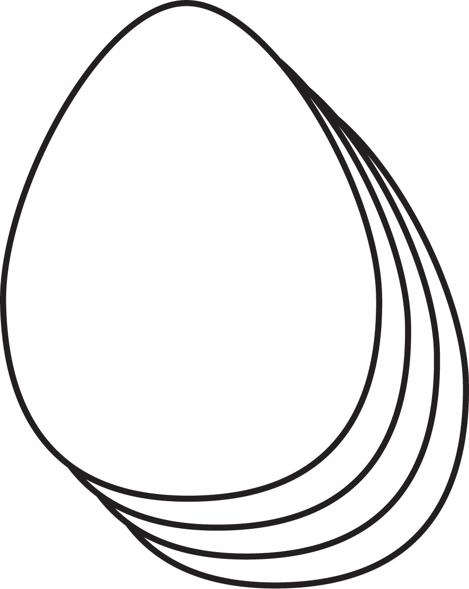 Die-Cut Magnetic - Small Single Color Egg-0