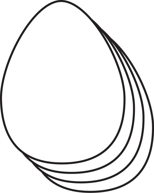 Die-Cut Magnetic - Small Single Color Egg-0