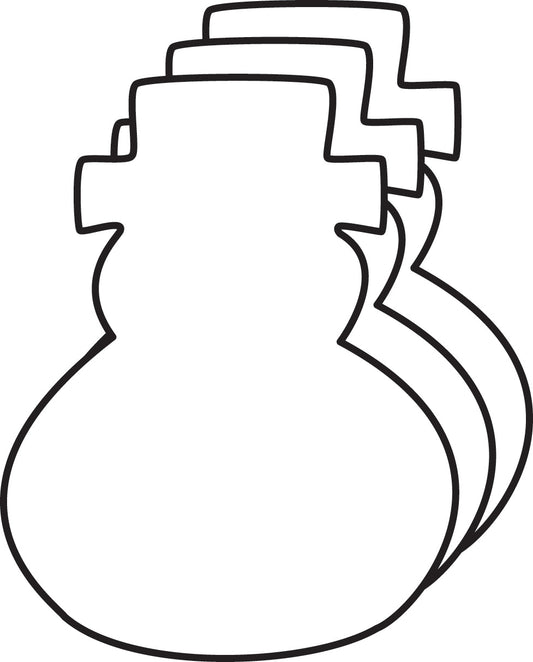 Die-Cut Magnetic - Small Single Color Snowman-0