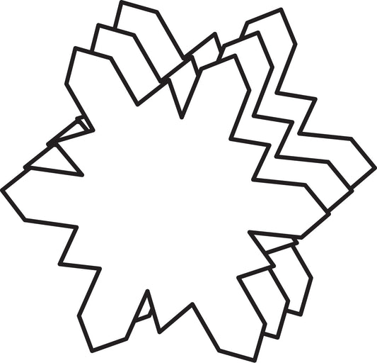 Die-Cut Magnetic - Small Single Color Snowflake-0