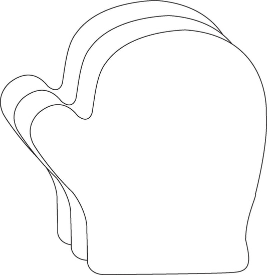 Die-Cut Magnetic - Small Single Color Mitten-0
