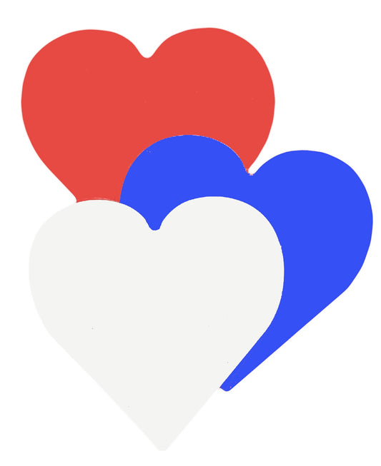 Die-Cut Magnetic - Large Tri-Color Heart-0