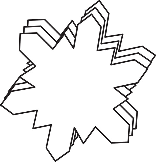 Die-Cut Magnetic - Large Single Color Snowflake-0