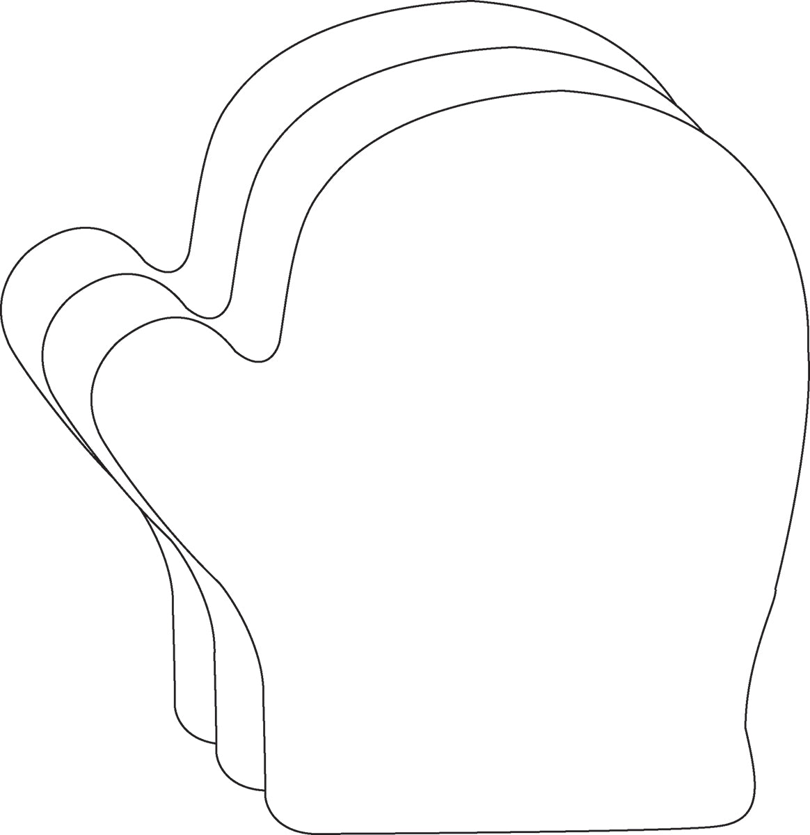 Die-Cut Magnetic - Large Single Color Mitten-0