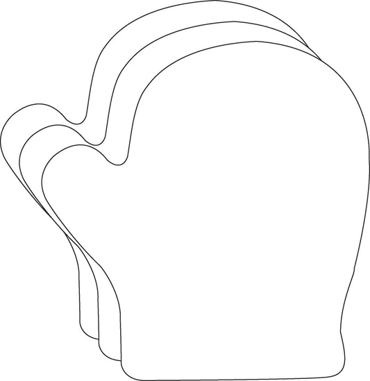 Die-Cut Magnetic - Large Single Color Mitten-0