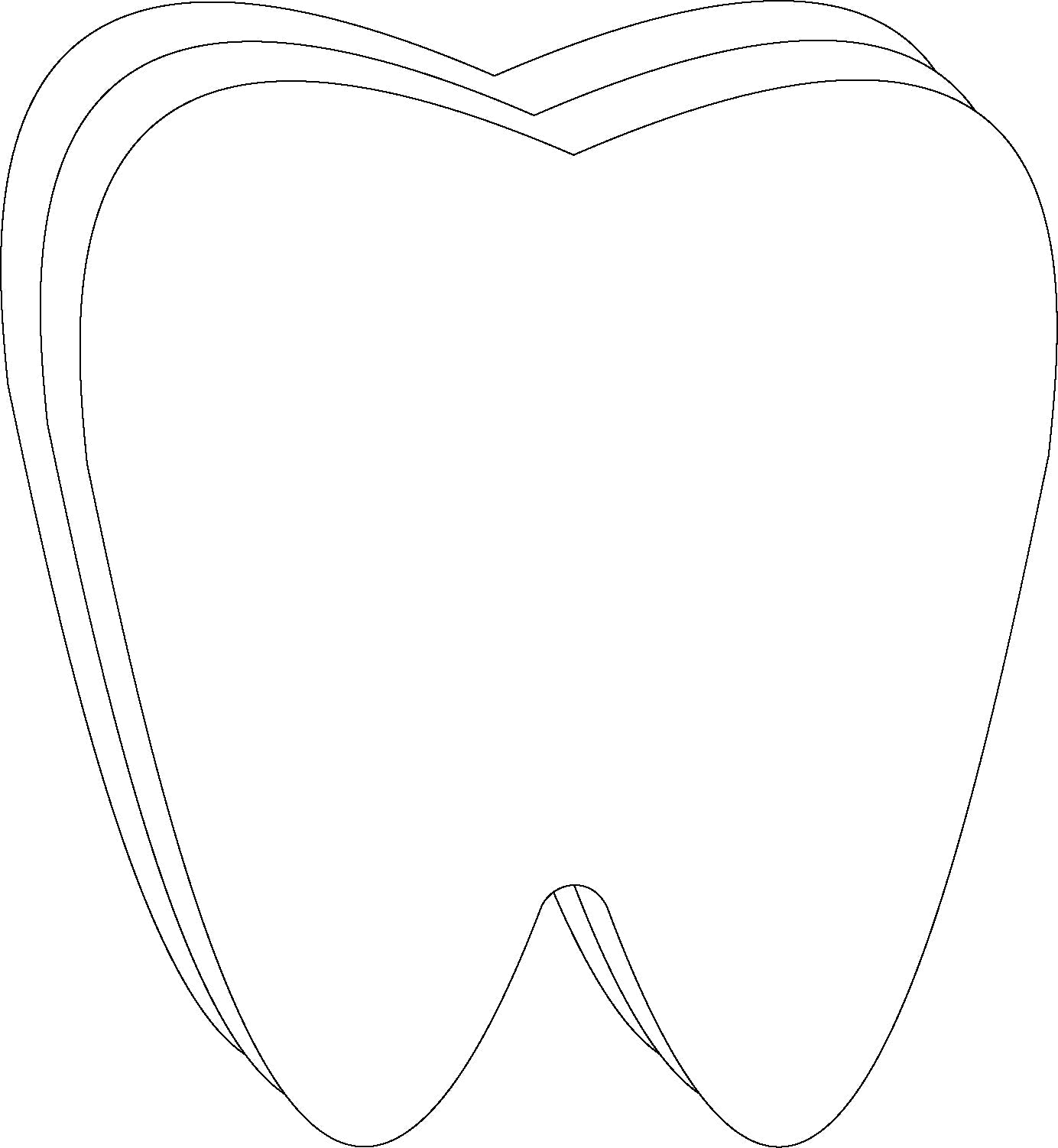 Die-Cut Magnetic - Large Single Color Tooth-0