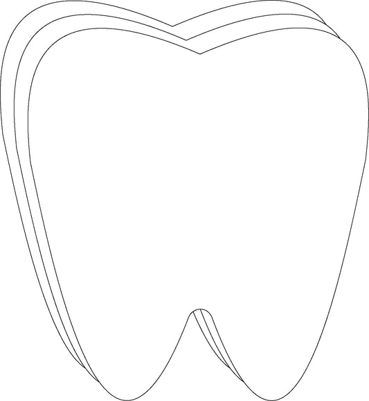 Die-Cut Magnetic - Large Single Color Tooth-0