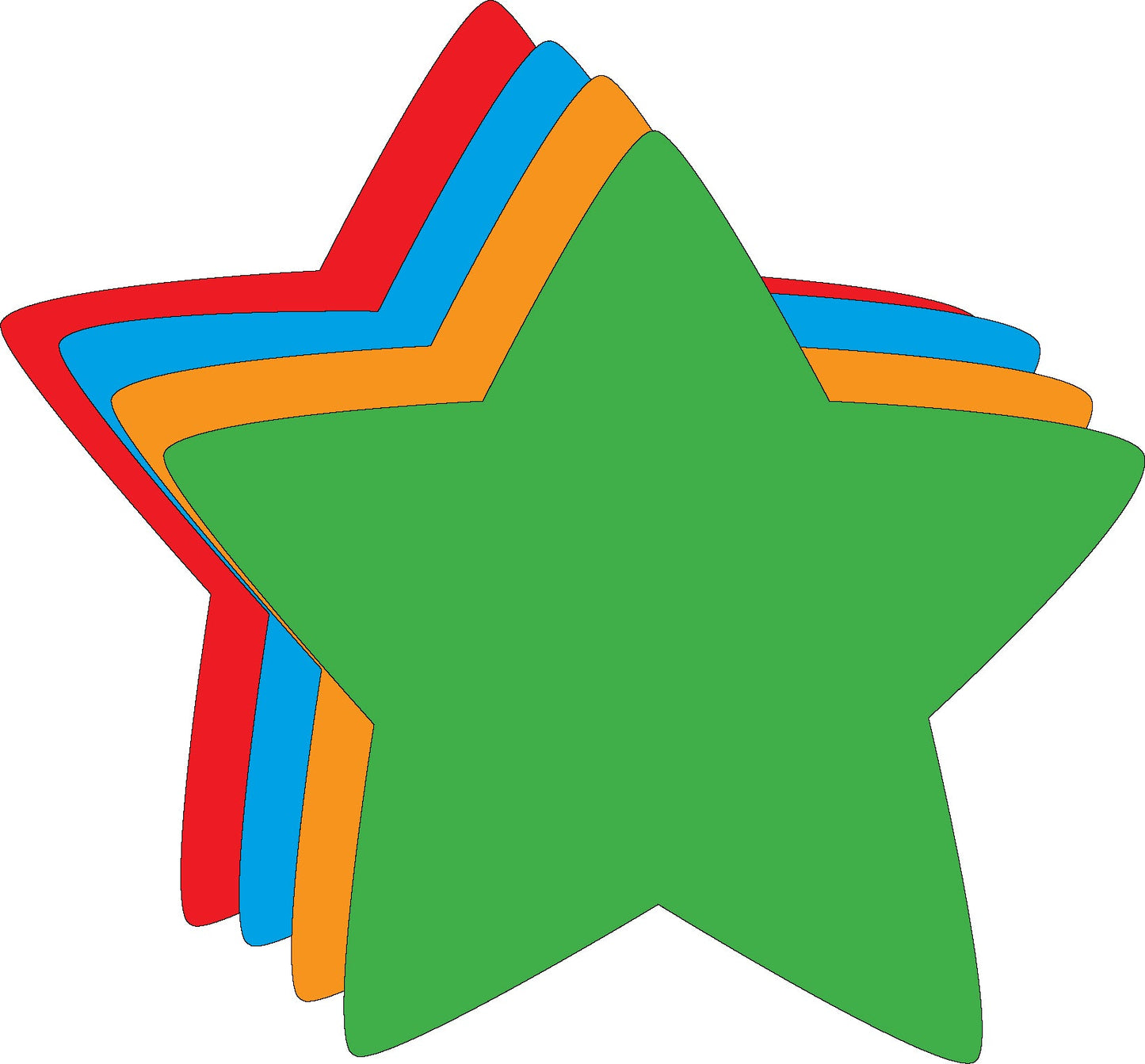 Die-Cut Magnetic - Large Assorted Color Star-0