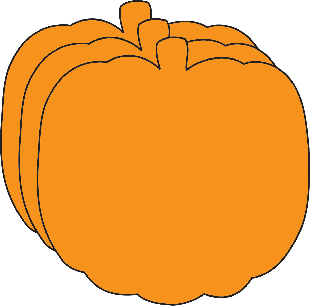 Die-Cut Magnetic - Small Single Color Pumpkin-0