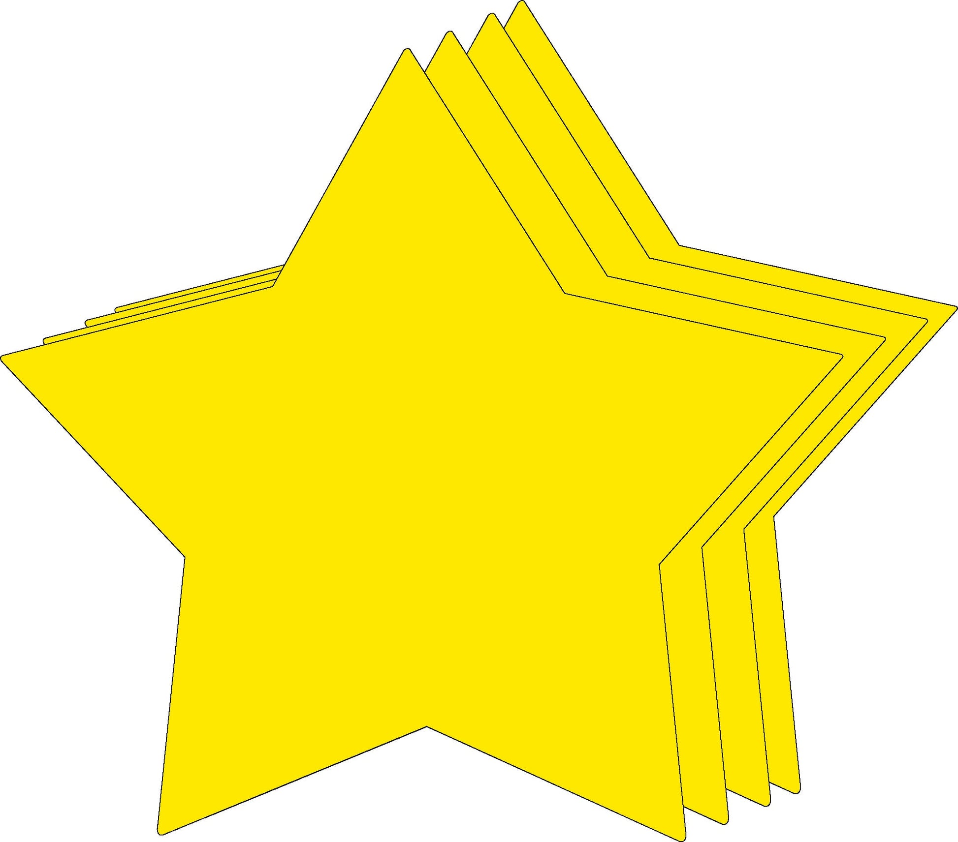 Die-Cut Magnetic - Super Single Color Star-0