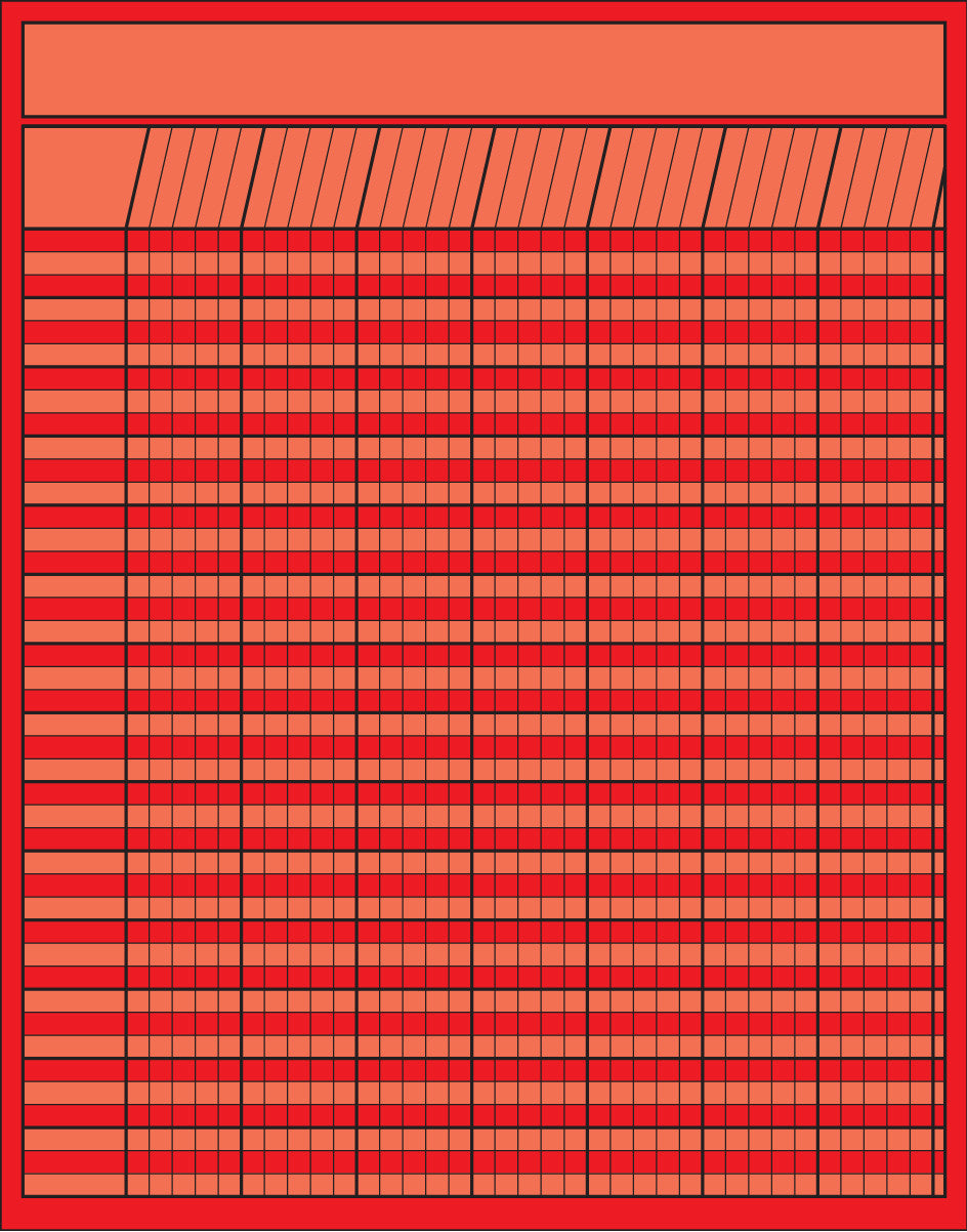 SHAPES ETC. Vertical Chart - Red-0