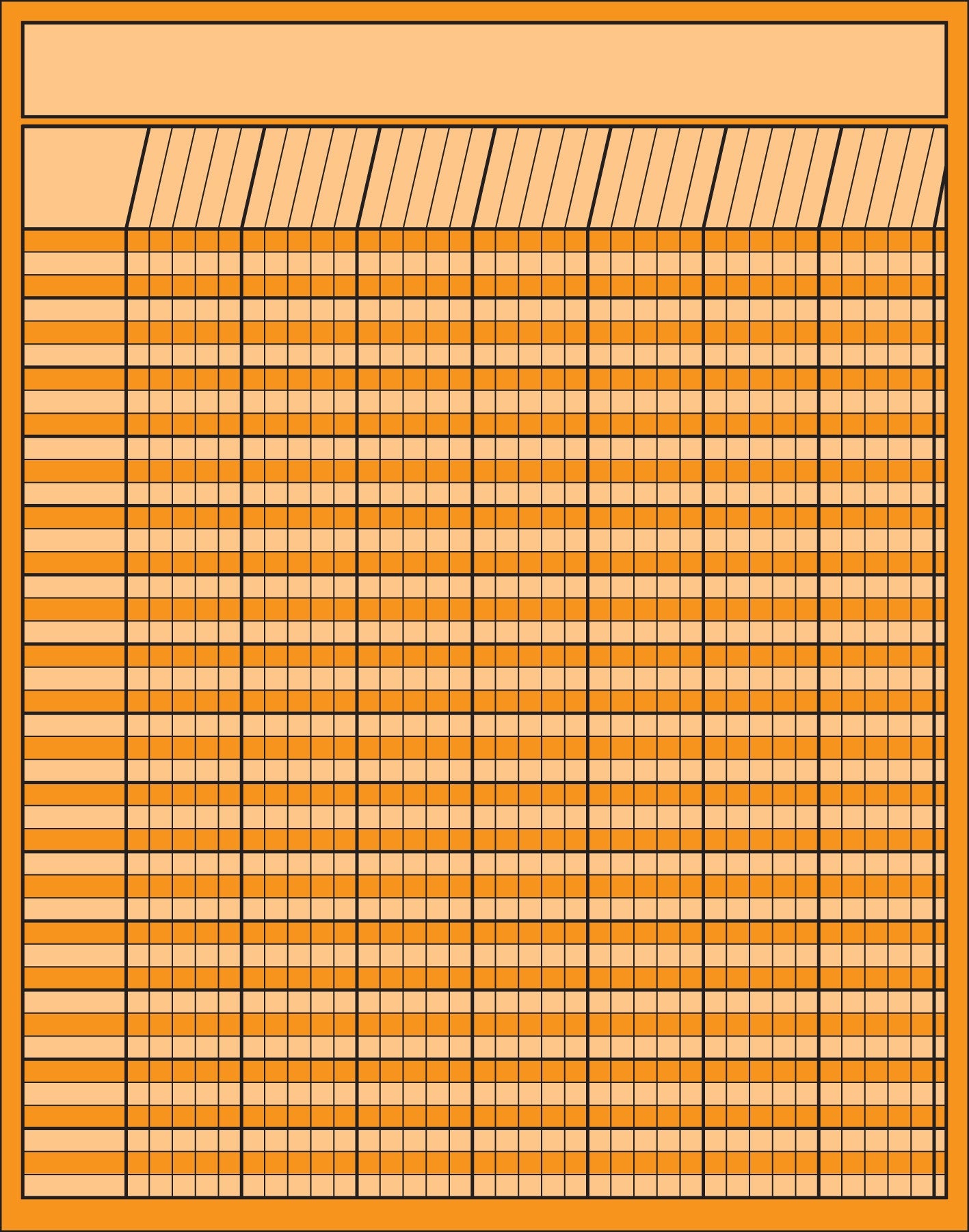 SHAPES ETC. Vertical Chart - Orange-0