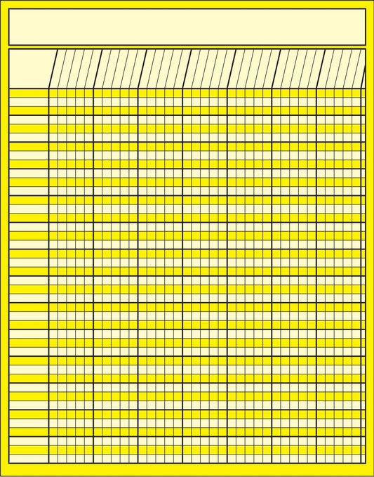 Laminated Incentive Chart - Vertical Yellow-0