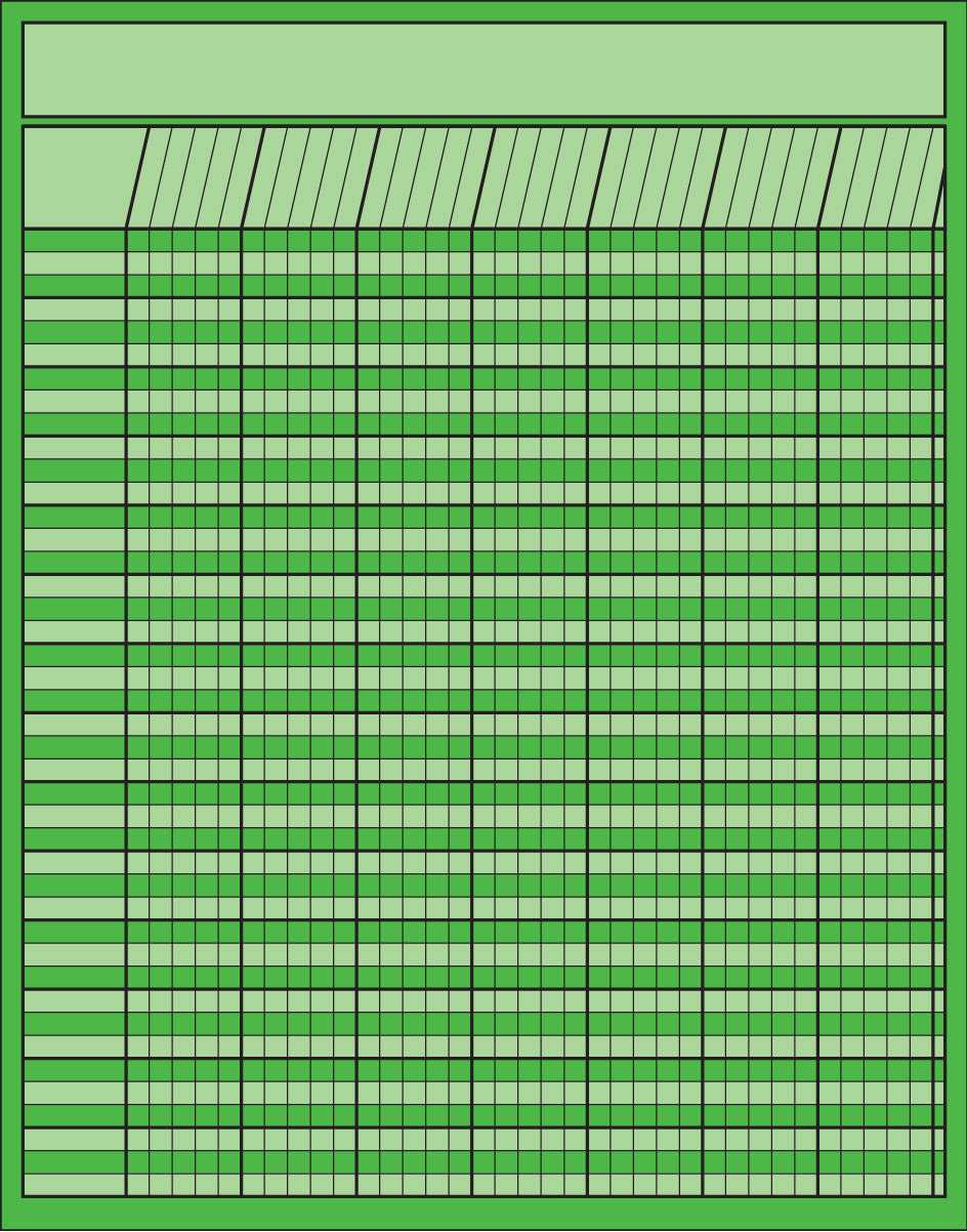 SHAPES ETC. Vertical Chart - Green-0