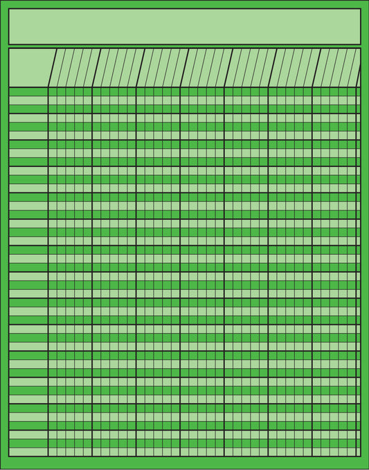 SHAPES ETC. Vertical Chart - Green-0