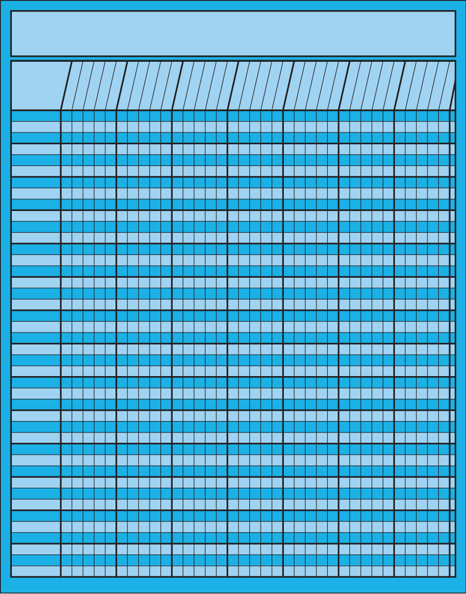 Laminated Incentive Chart - Vertical Blue-0